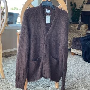 Obey Chocolate Brown Knit Cardigan